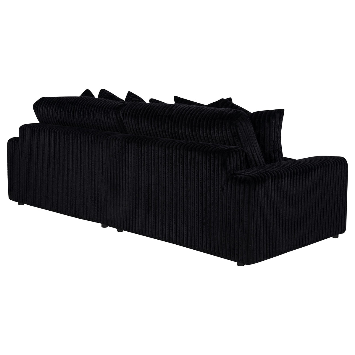 Blaine Upholstered Reversible Chaise Sectional Sofa Black