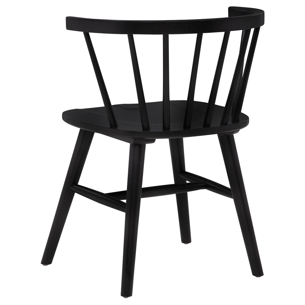 Jeffries Windsor Wood Dining Side Chair Black (Set of 2)