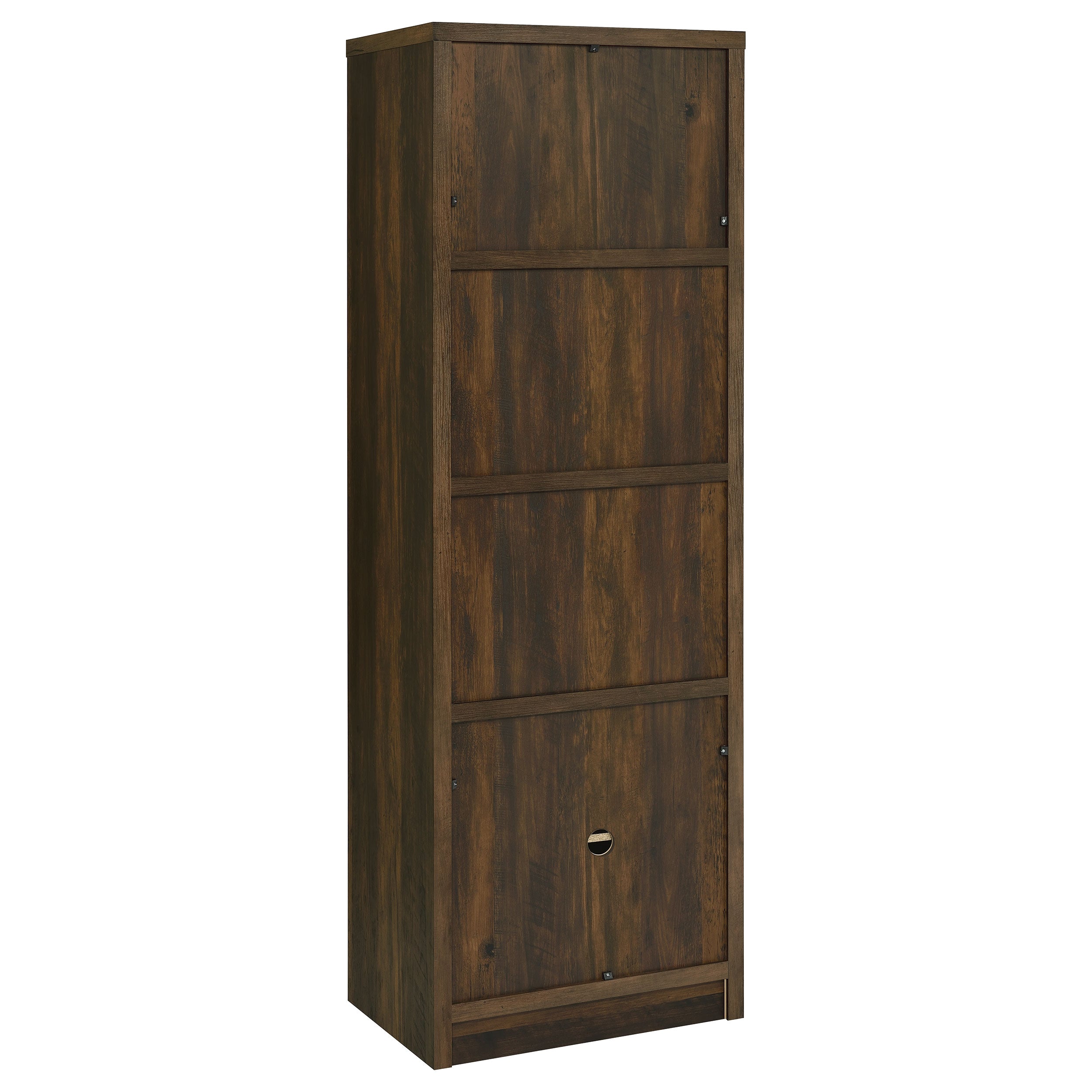Laughlin 4-shelf Engineered Wood Media Tower Dark Pine