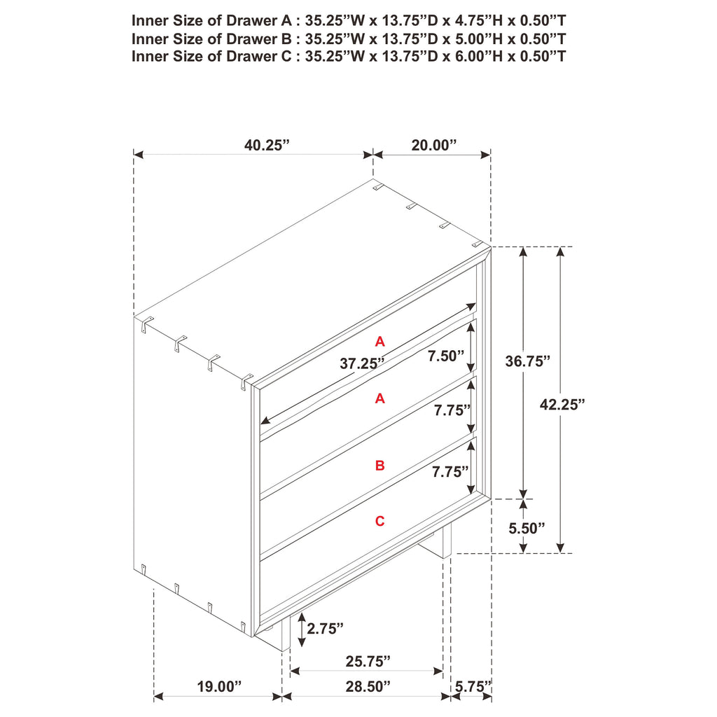 Stillwater 4-drawer Chest