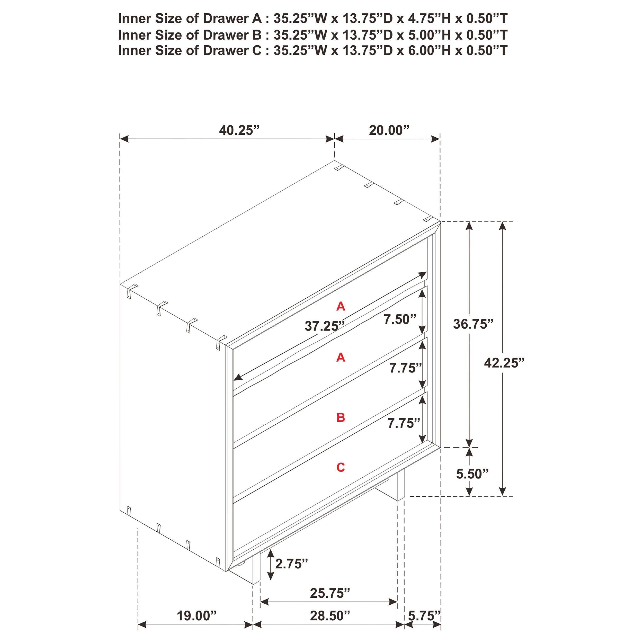 Stillwater 4-drawer Chest