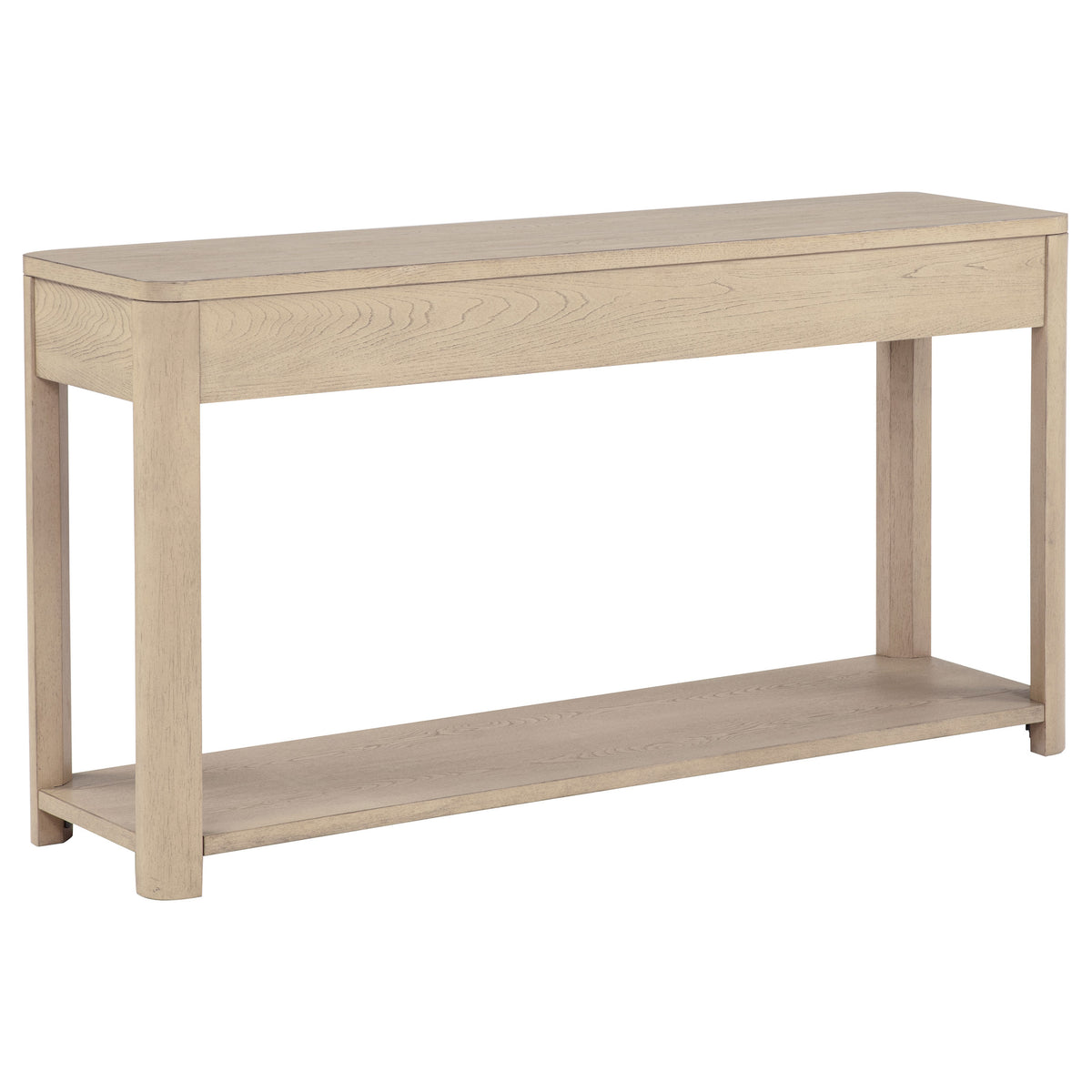 Marcelo Sofa Console Table with 2 Drawers and Shelf Light Elm