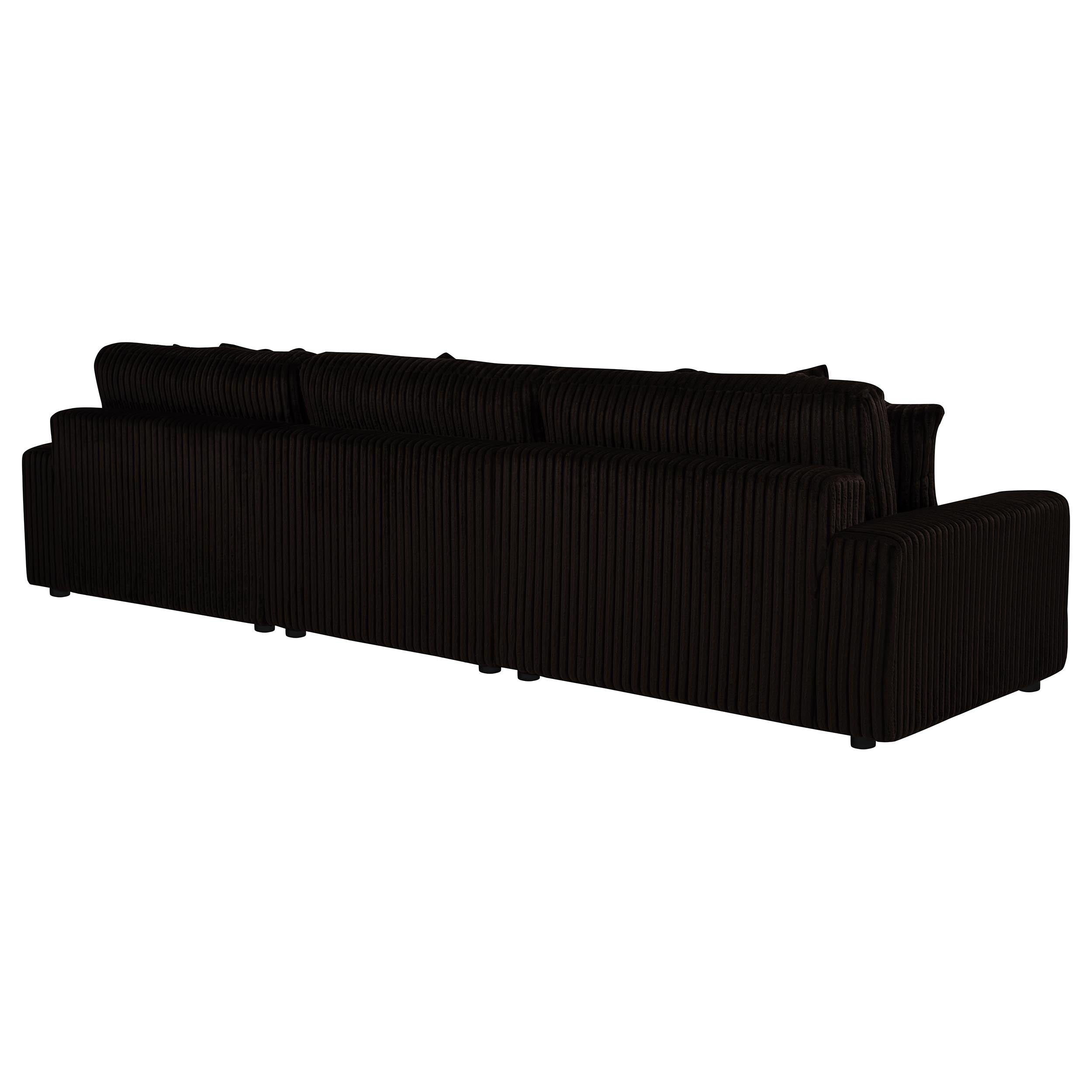 Blaine Upholstered Reversible Chaise Sectional Sofa Chocolate