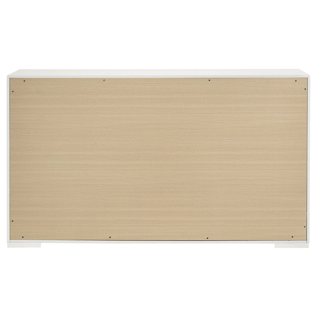 Ives 6-drawer Dresser Cabinet White High Gloss
