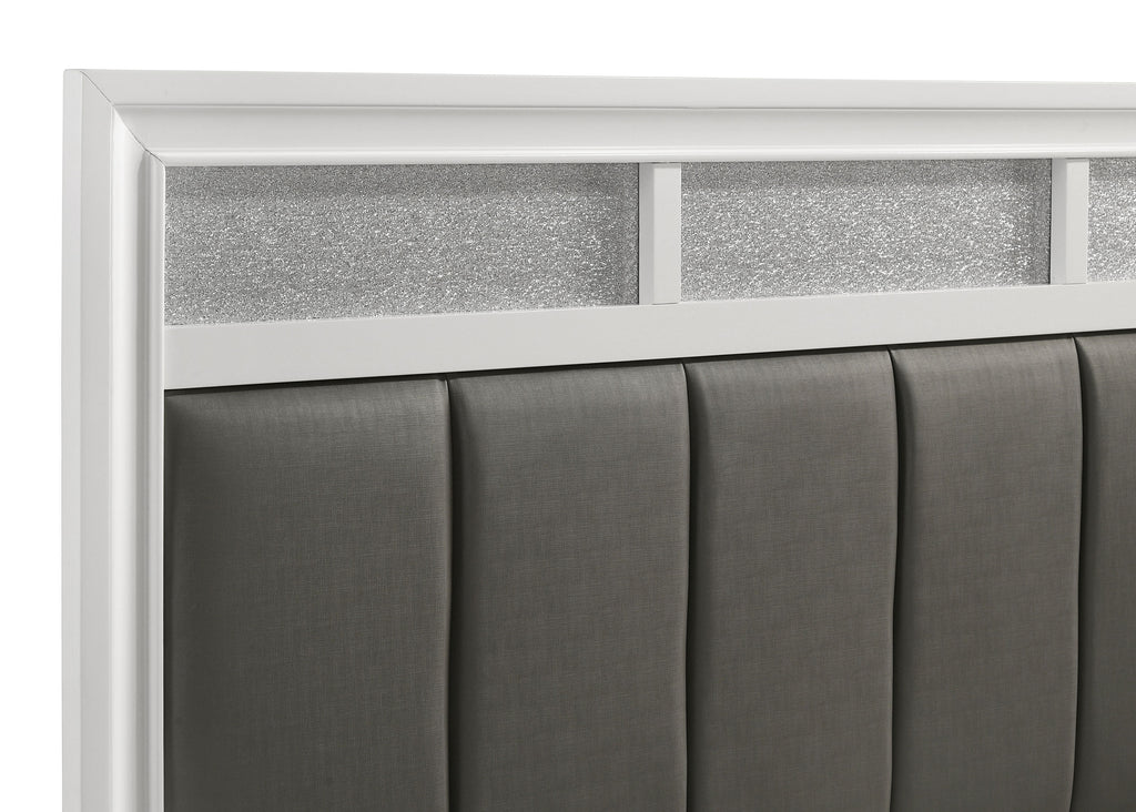 Barzini Wood Queen Panel Bed White