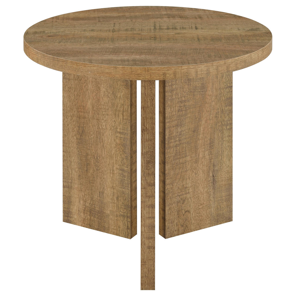 Aragon 3-Piece Round Coffee and End Table Set Mango
