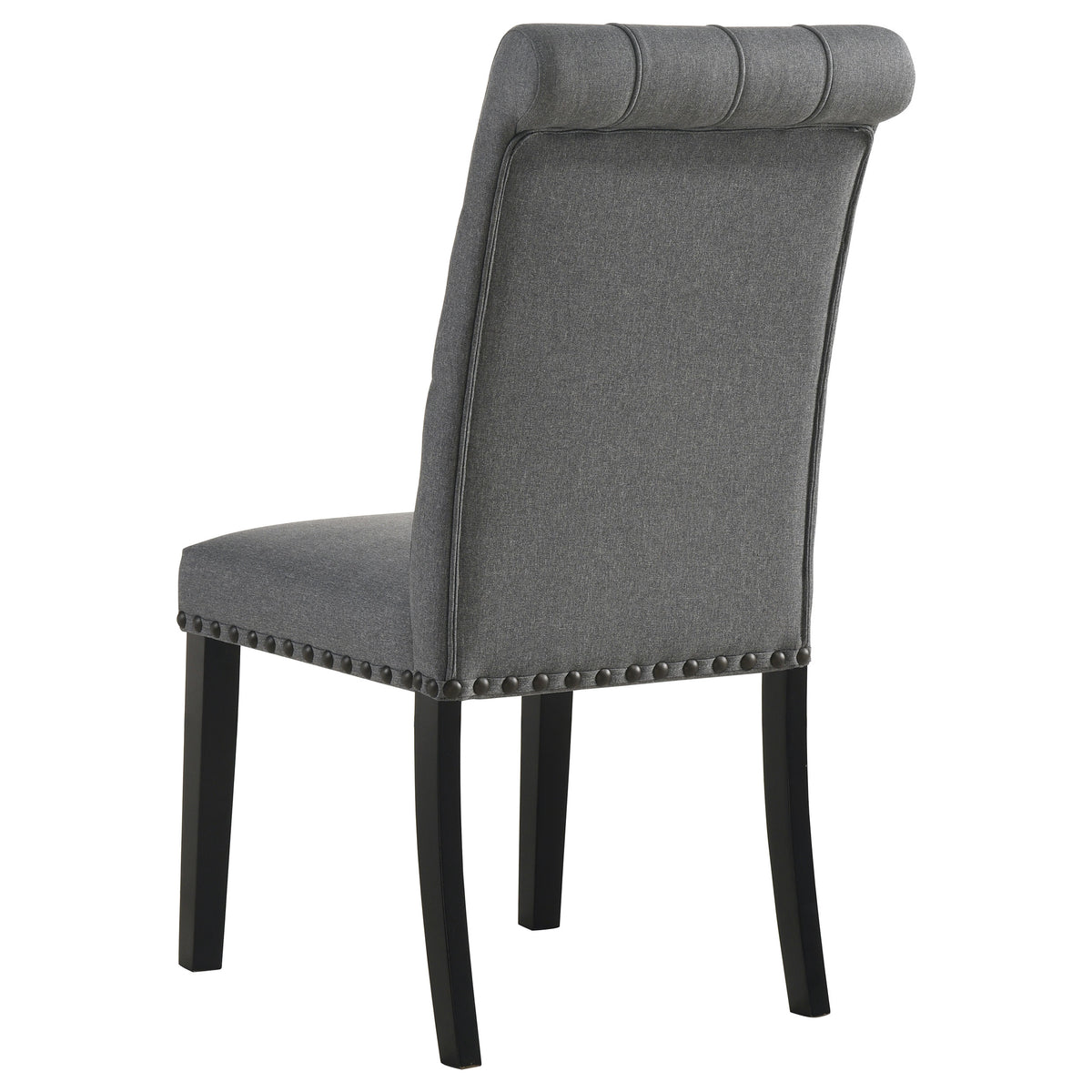 Alana Fabric Upholstered Dining Side Chair Grey (Set of 2)