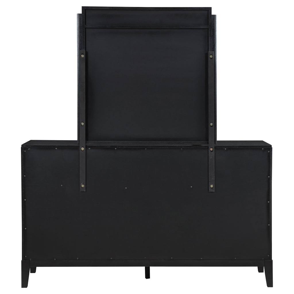 Brookmead 8-drawer Dresser with Mirror Black