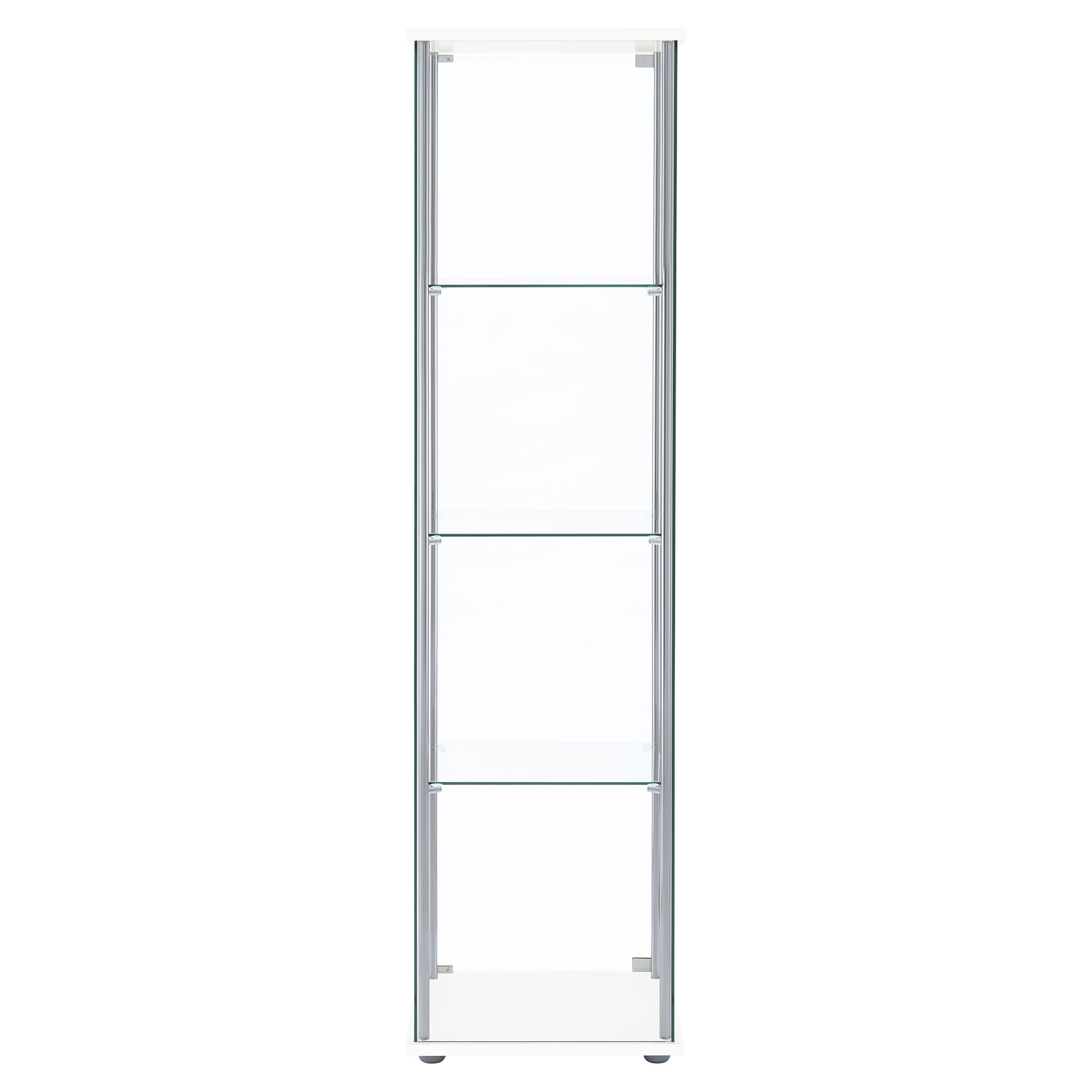 Bellatrix 3-shelf Clear Glass Curio Cabinet White