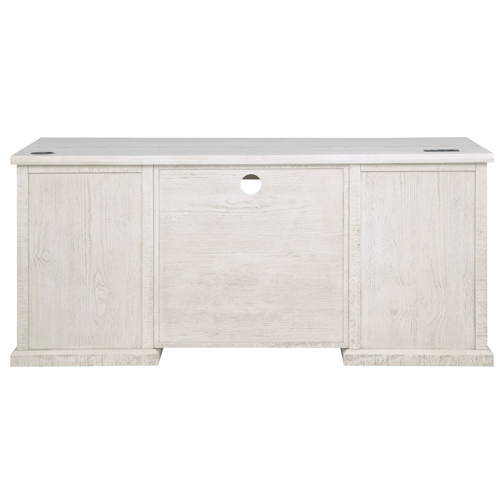 Altidore 68-inch 7-drawer Executive Home Office Desk Distressed White