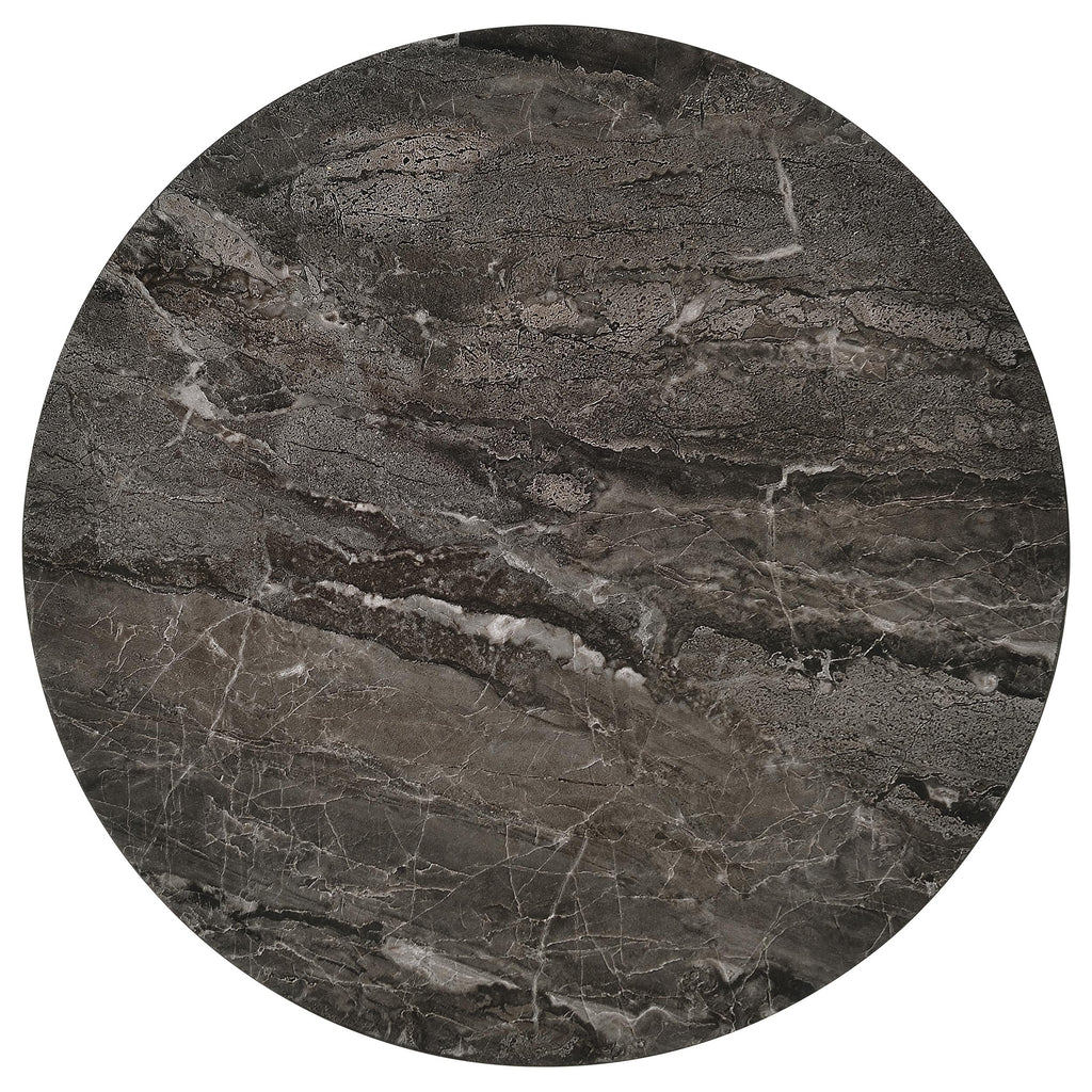Barcelo Round Faux Marble Top Metal Side Table Grey