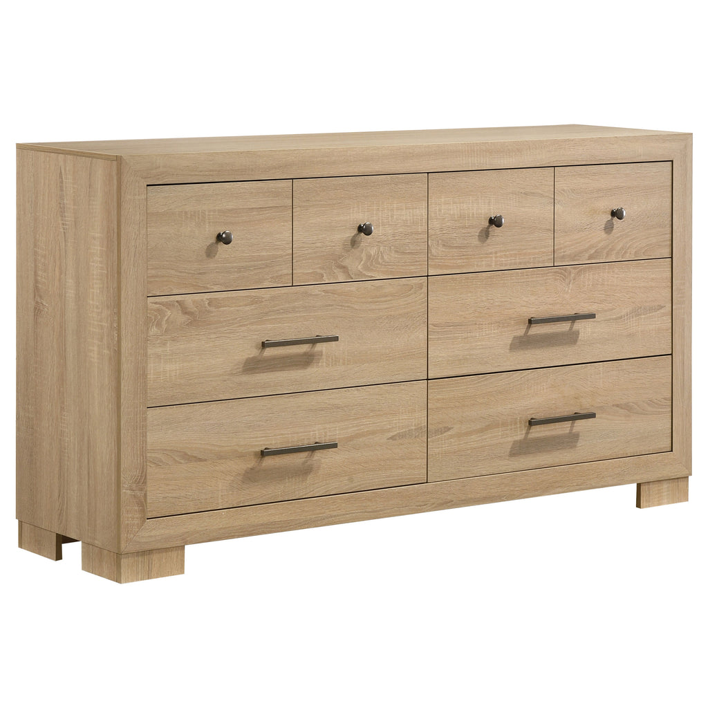 Arielle 4-piece Eastern King Bedroom Set Light Oak