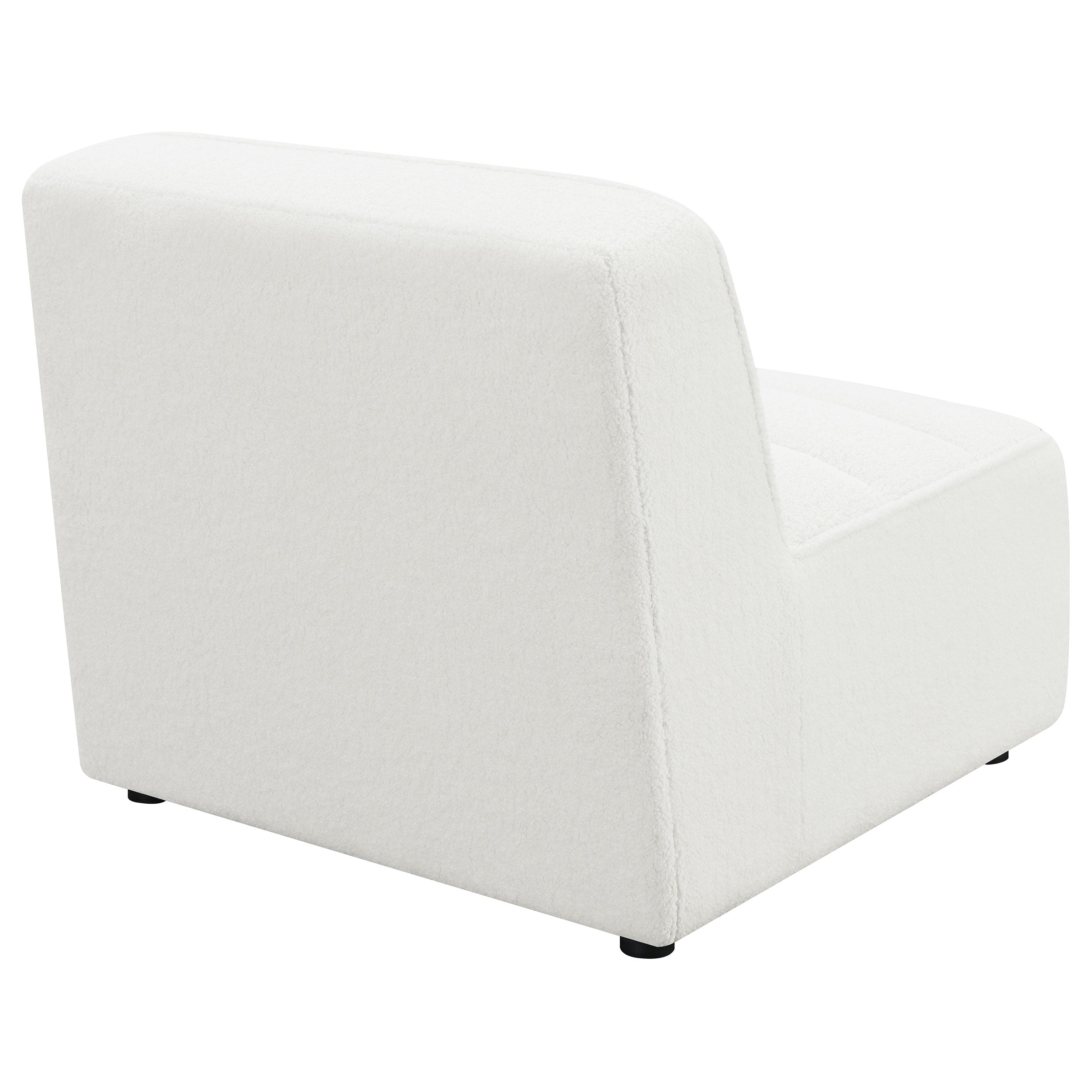 Sunny Upholstered Armless Chair Ivory Sherpa