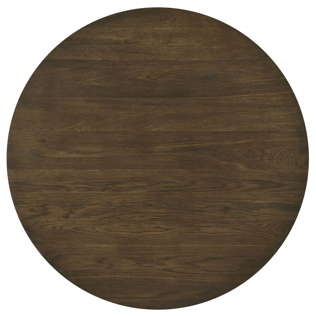 Sweeney 2-piece Round Wood Occasional Nesting Table Set Dark Walnut