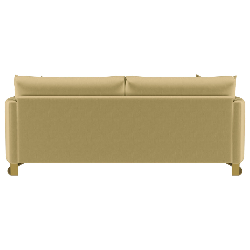 Corliss Upholstered Curved Track Arm Sofa Camel