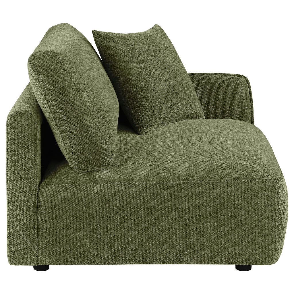 Elysia Fabric Upholstered Modular RAF Chair Green