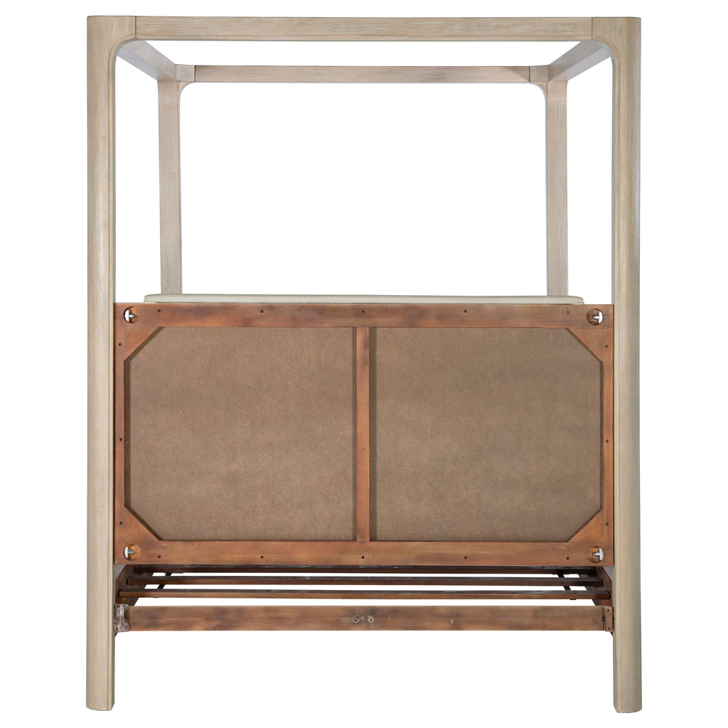 Solano 83-inch California King Canopy Bed Weathered Mango