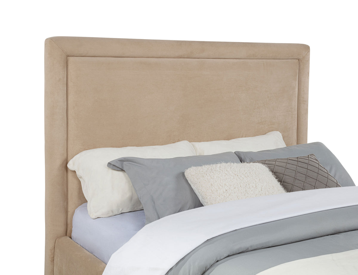 Lawson 54-inch Upholstered Queen Platform Bed Light Saddle
