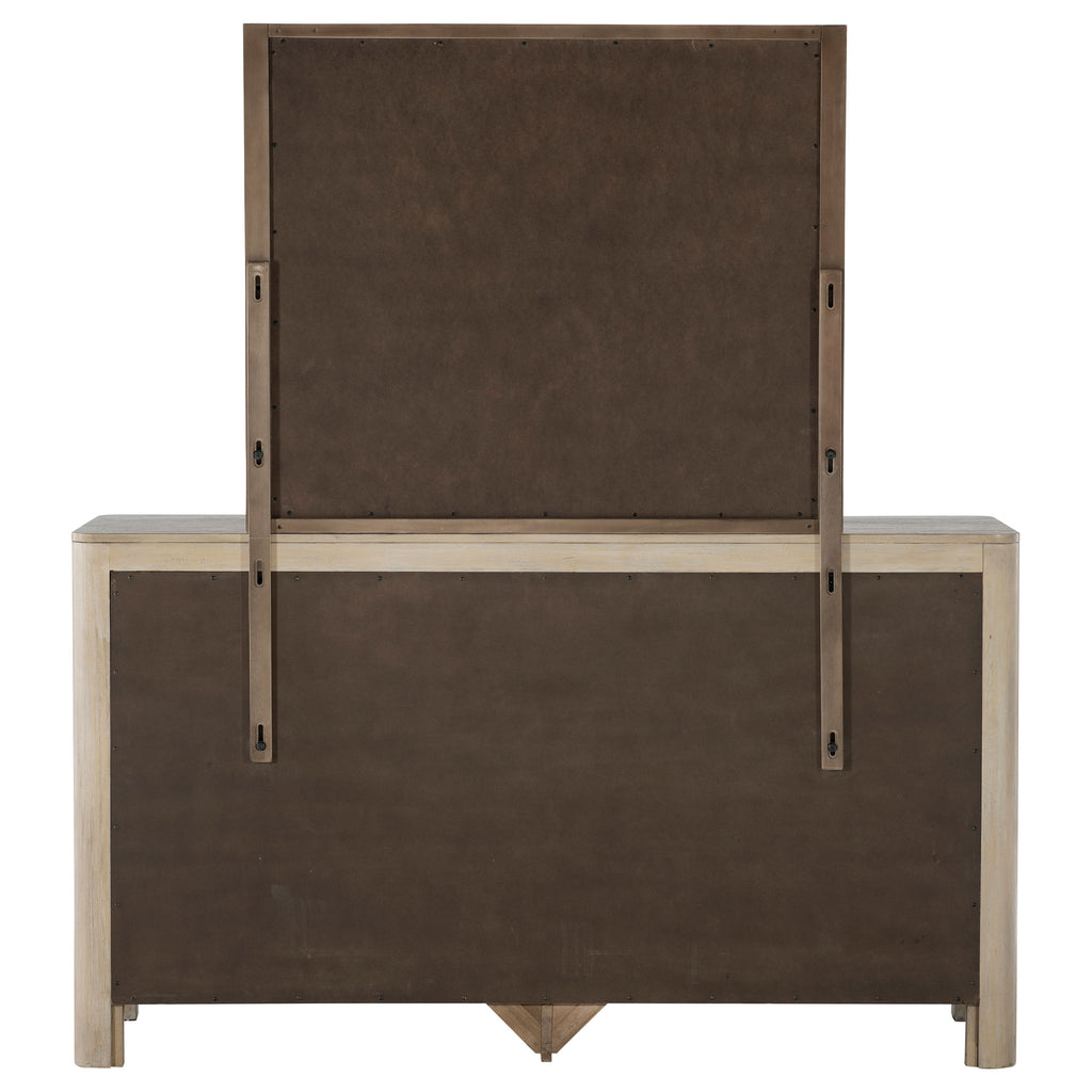 Solano 9-drawer Bedroom Dresser with Mirror Weathered Mango