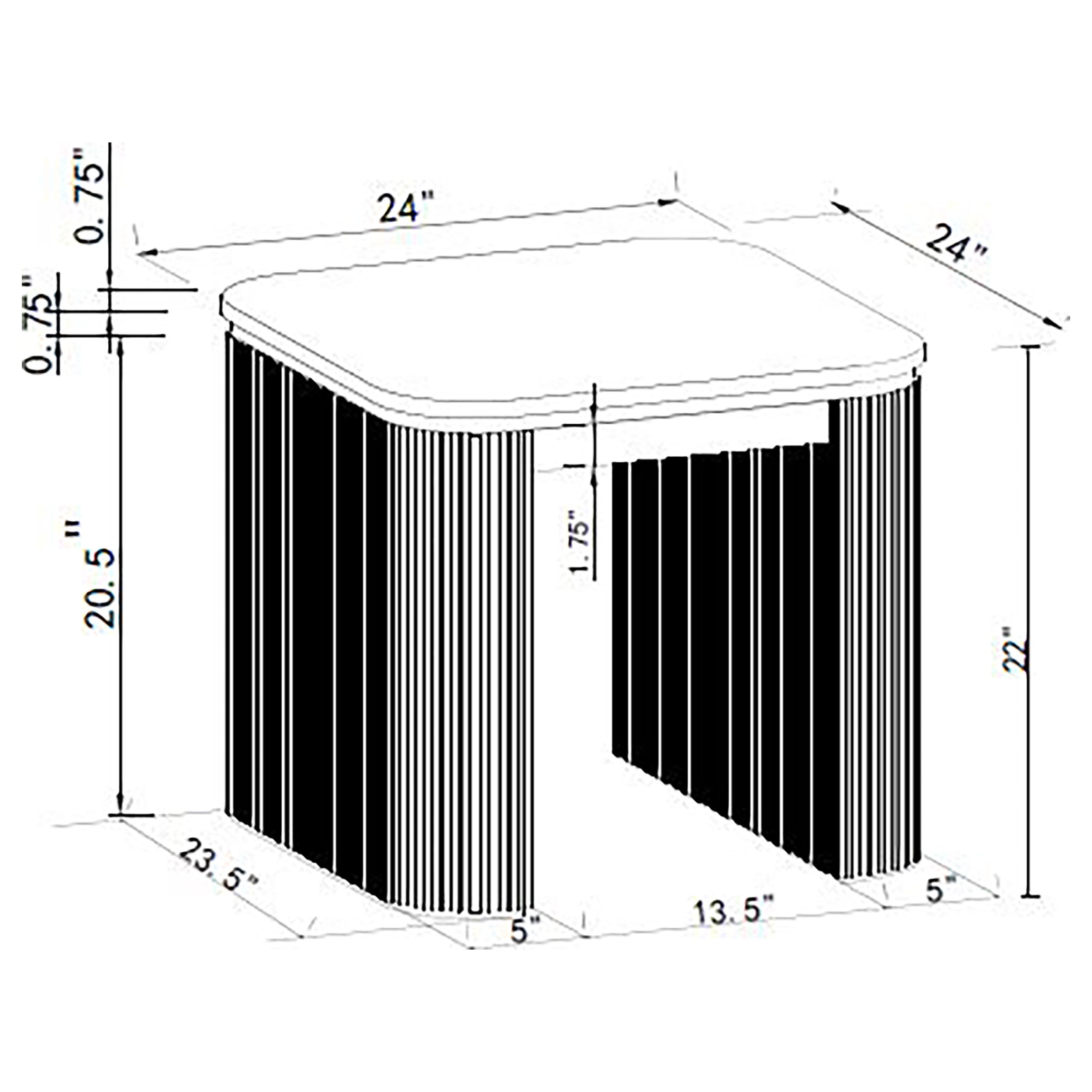HP0426 End Table  Charcoal