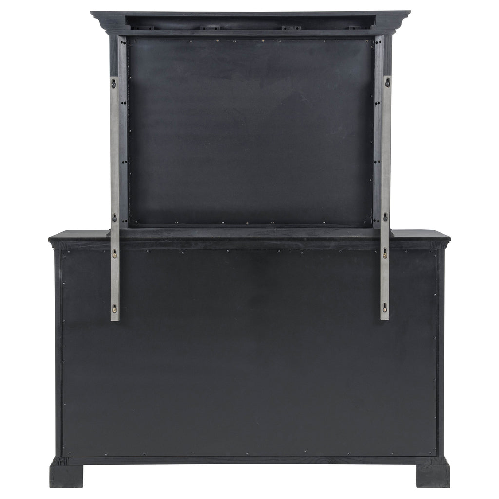 Cresswell 8-drawer Dresser with Mirror Weathered Taupe