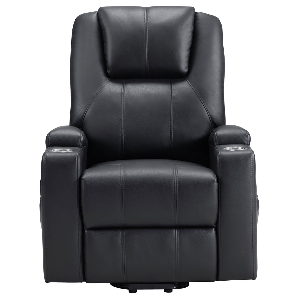 Armstrong Upholstered Power Lift Massage Recliner Espresso