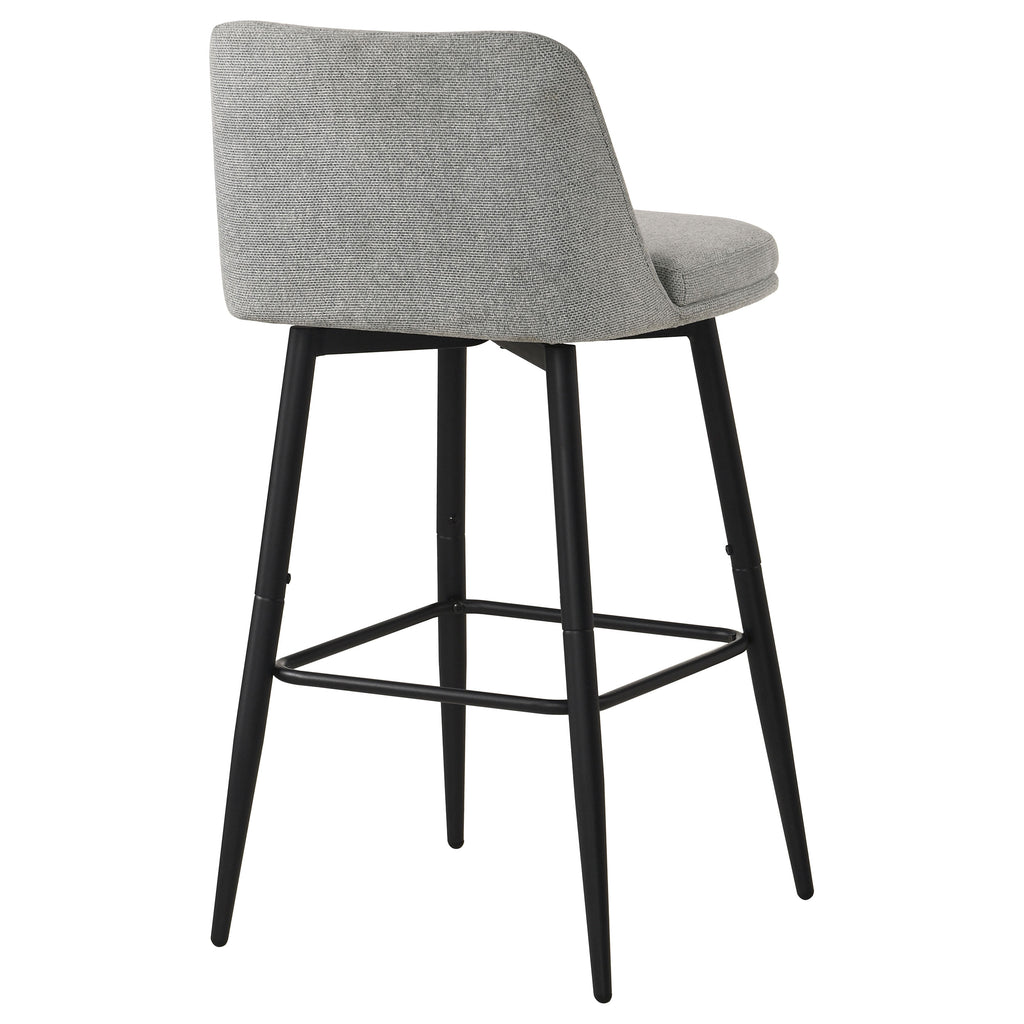 Mellor Fabric Upholstered Swivel Bar Chair Grey (Set of 2)
