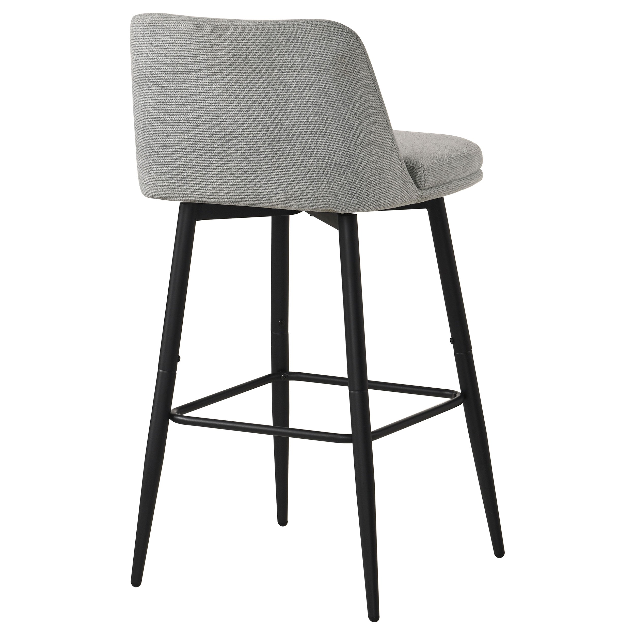 Mellor Fabric Upholstered Swivel Bar Chair Grey (Set of 2)