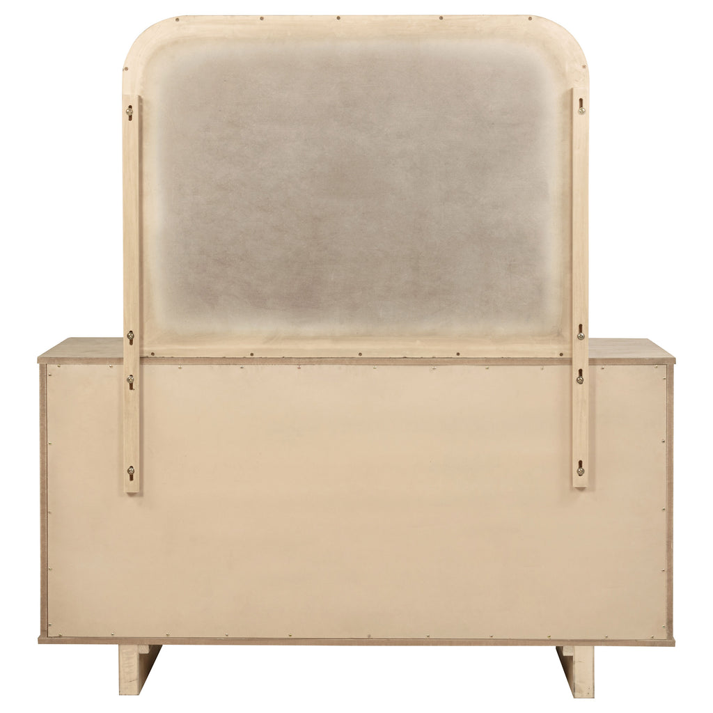 Kailani 9-drawer Dresser and Mirror Beige Oak