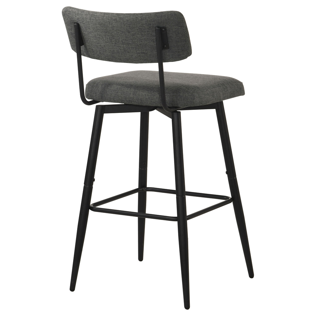 Levine Fabric Upholstered Swivel Bar Chair Grey (Set of 2)