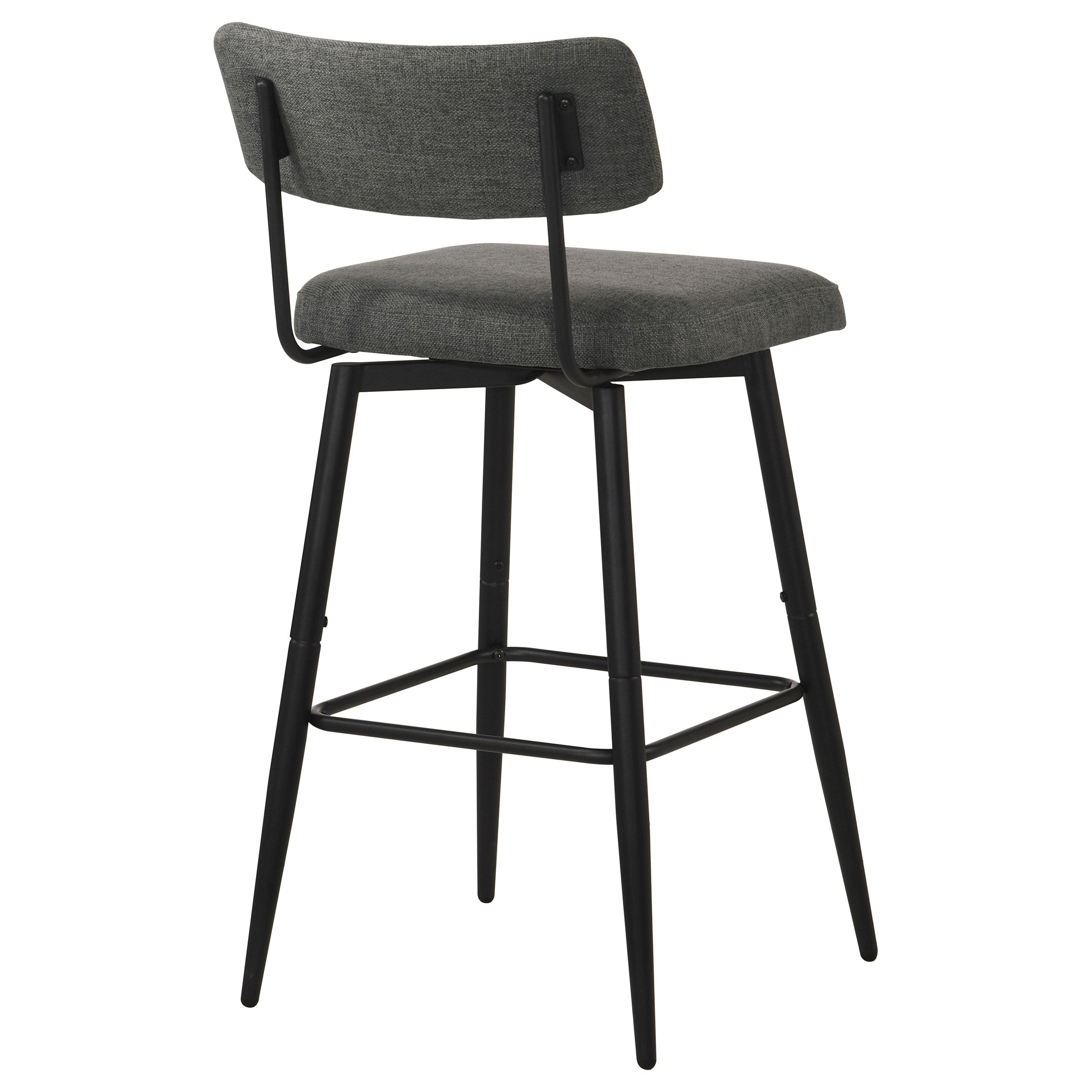 Levine Fabric Upholstered Swivel Bar Chair Grey (Set of 2)