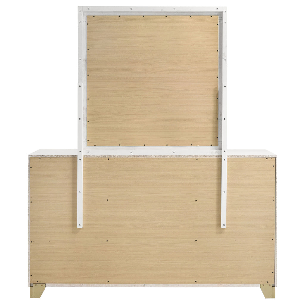 Caraway 6-drawer Dresser with Mirror White