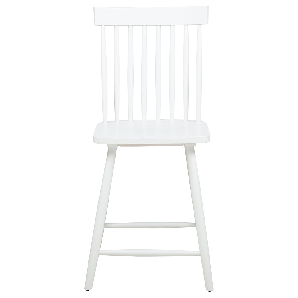 Andrews 5-piece Round Counter Dining Set Light Ash and White
