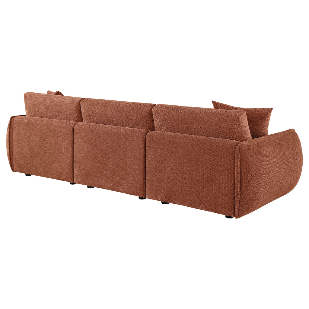 Elysia Fabric Upholstered Modular Lounge Sofa Coral