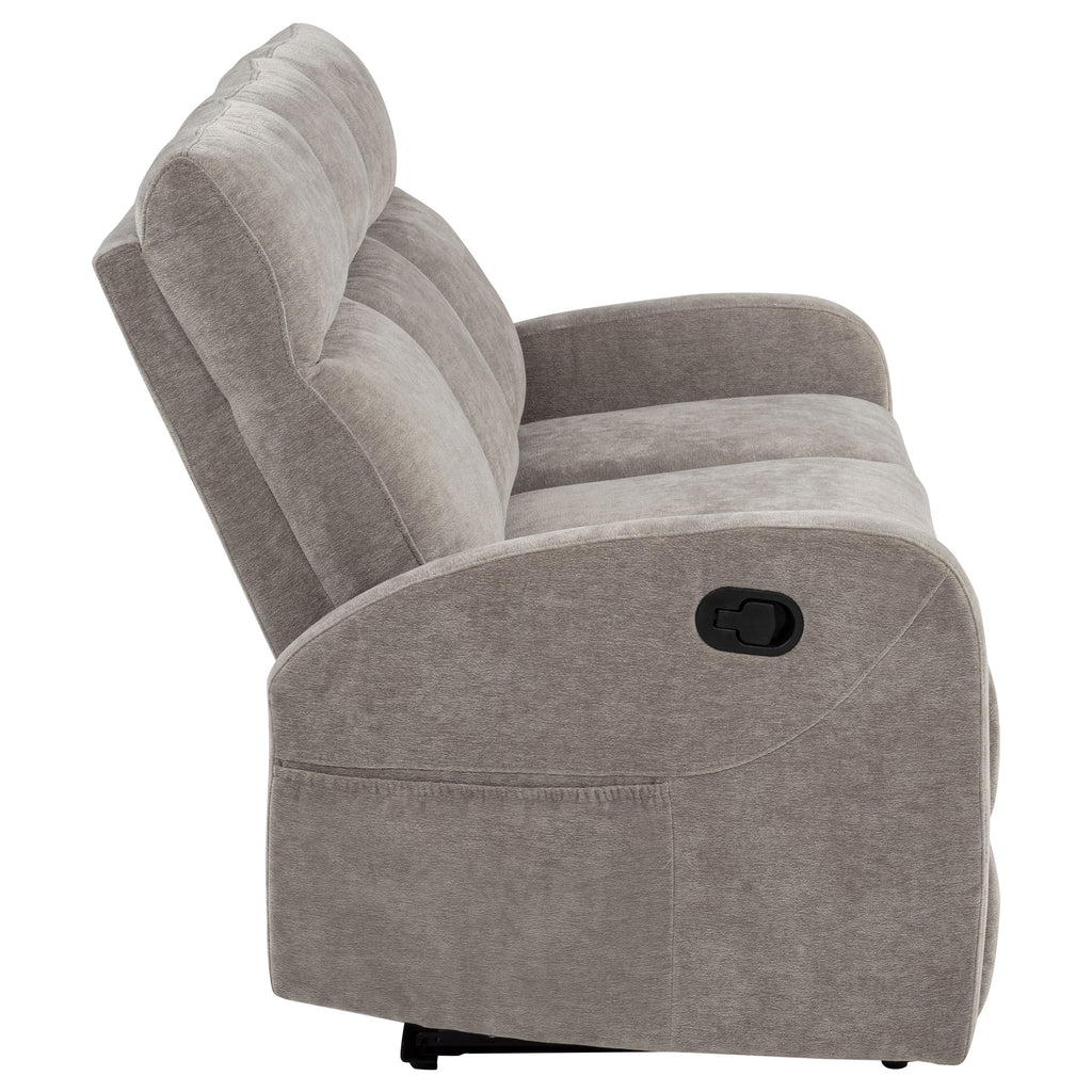 Hamilton Chenille Manual Reclining Sofa Sand