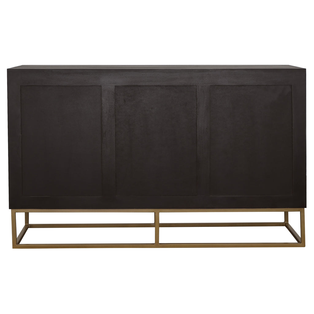 Zara 2-door 57-inch Wood Accent Storage Cabinet Black Walnut