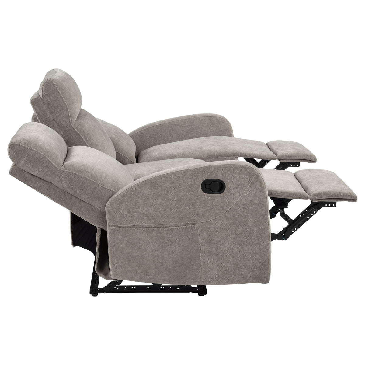 Hamilton 3-piece Chenille Manual Reclining Sofa Set Sand