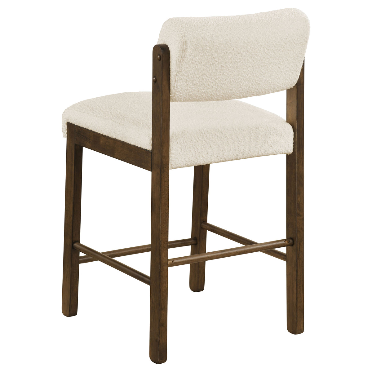 Kehoe Upholstered Counter Height Chair Cream and Walnut (Set of 2)