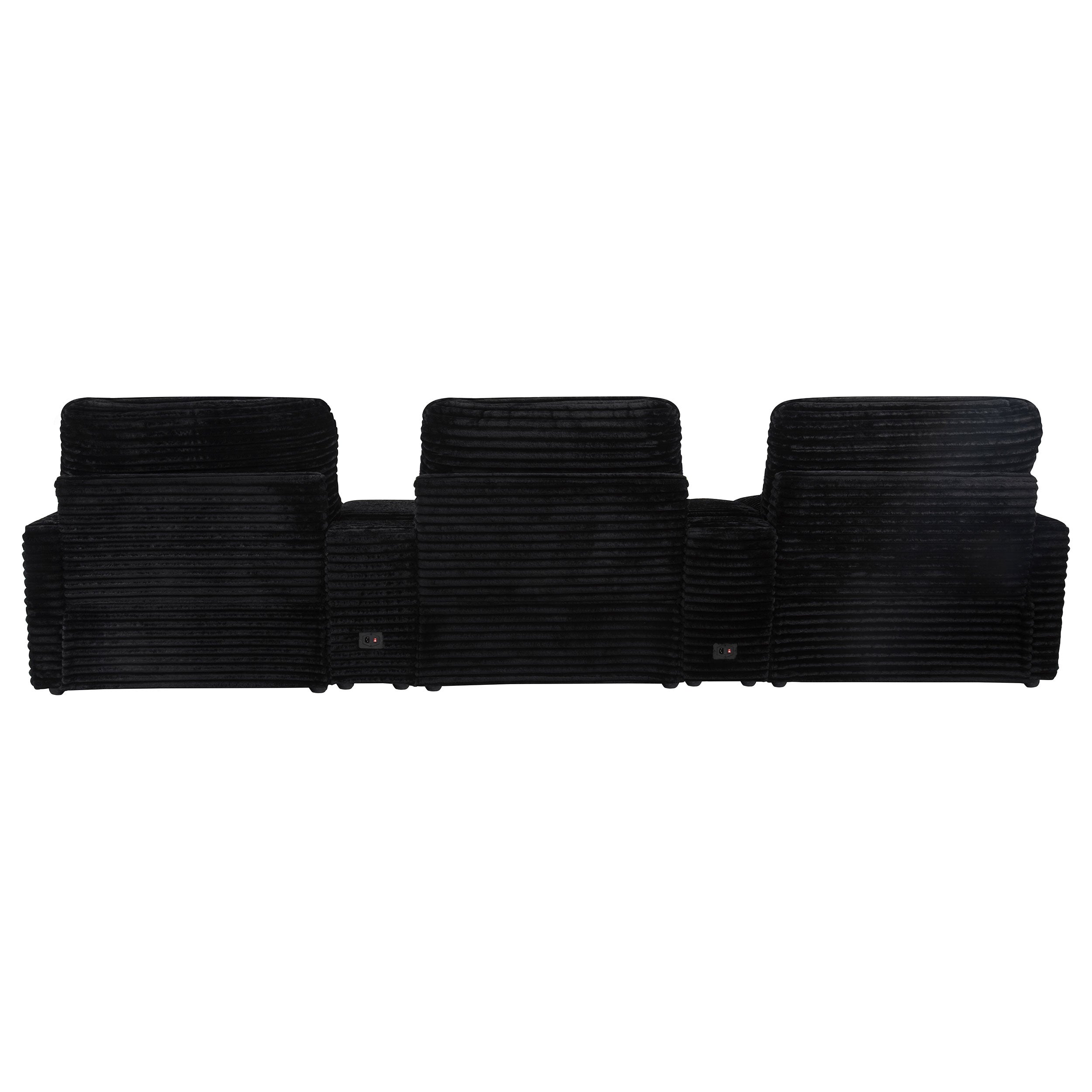 Collins 5-Piece Power Reclining Home Theater Seating Black