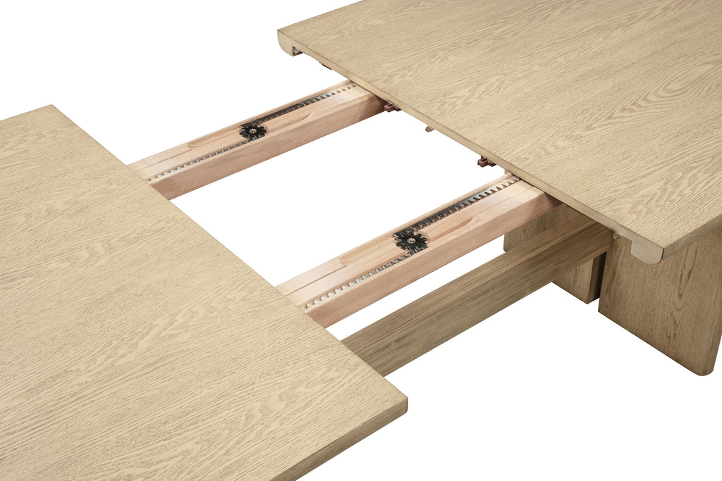 Kailani 9-piece Rectangular Wood Dining Table Set Beige Oak