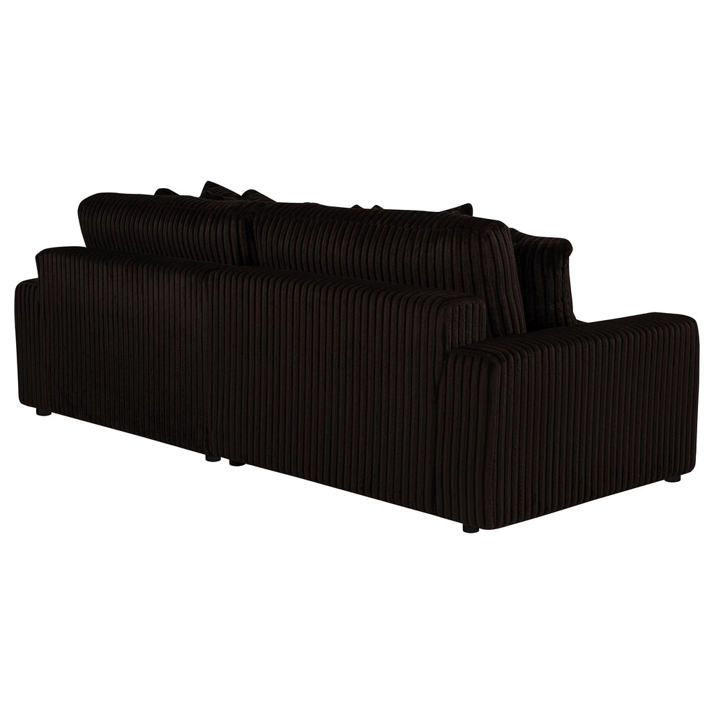 Blaine Upholstered Reversible Chaise Sectional Sofa Chocolate