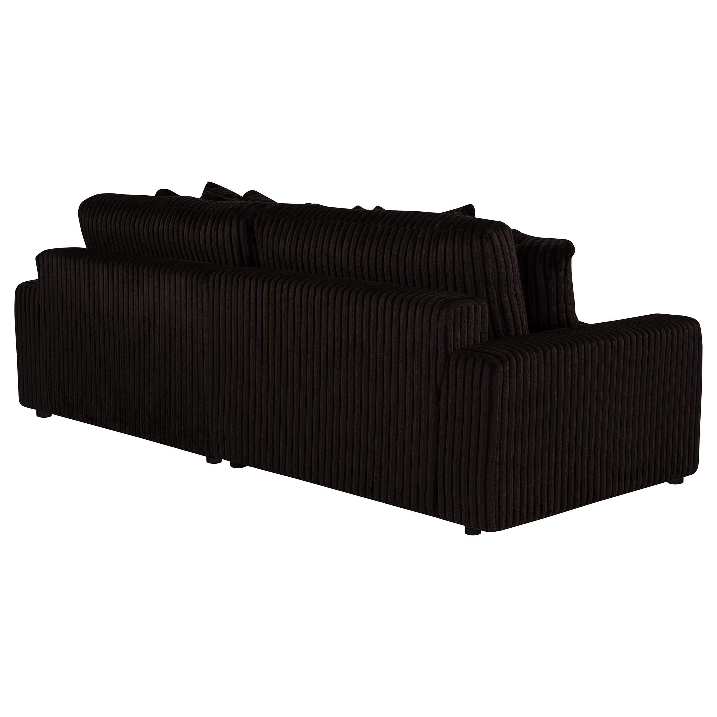 Blaine Upholstered Reversible Chaise Sectional Sofa Chocolate