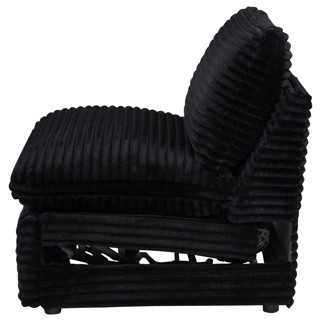Collins Modular Power Armless Recliner Black