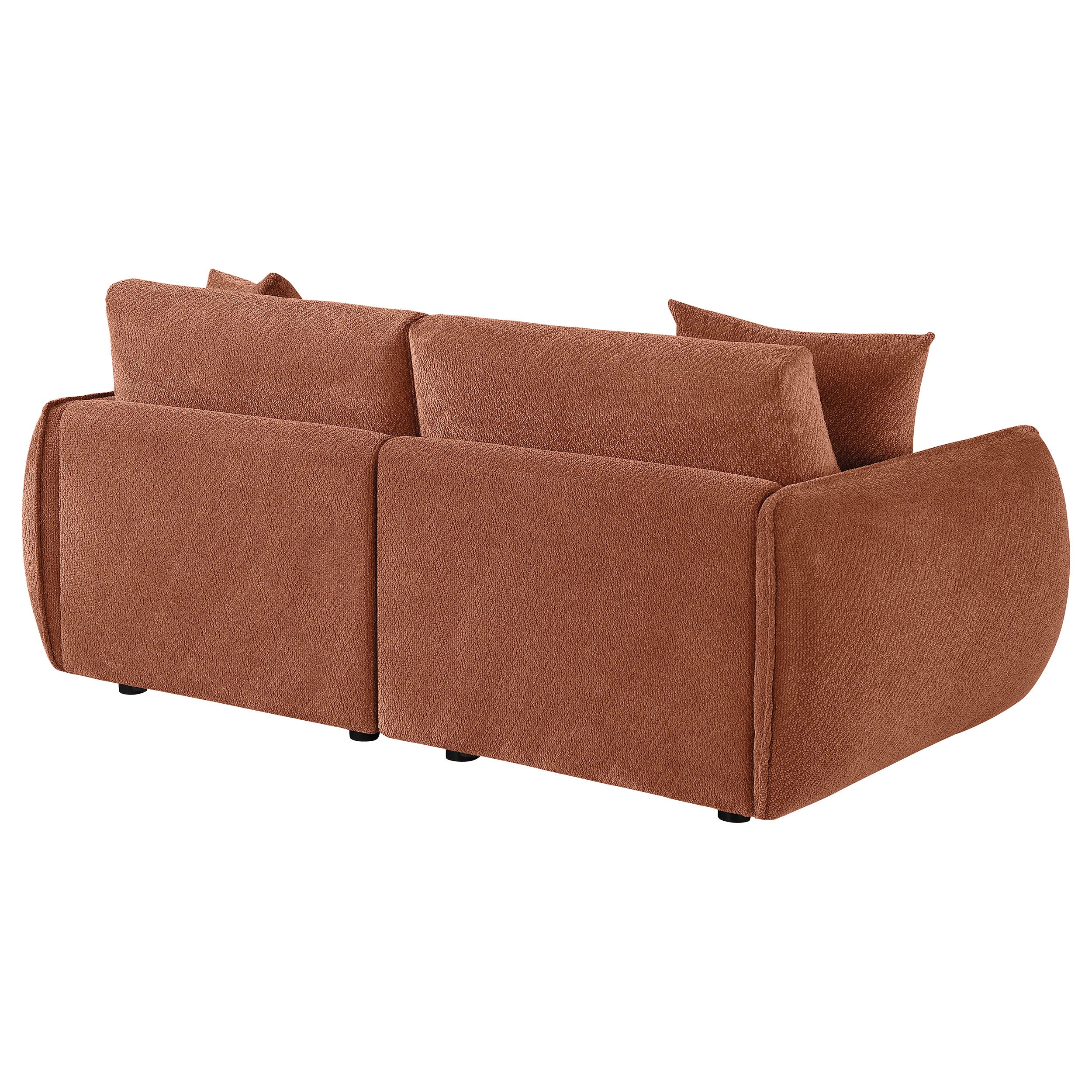 Elysia Fabric Upholstered Modular Lounge Loveseat Coral