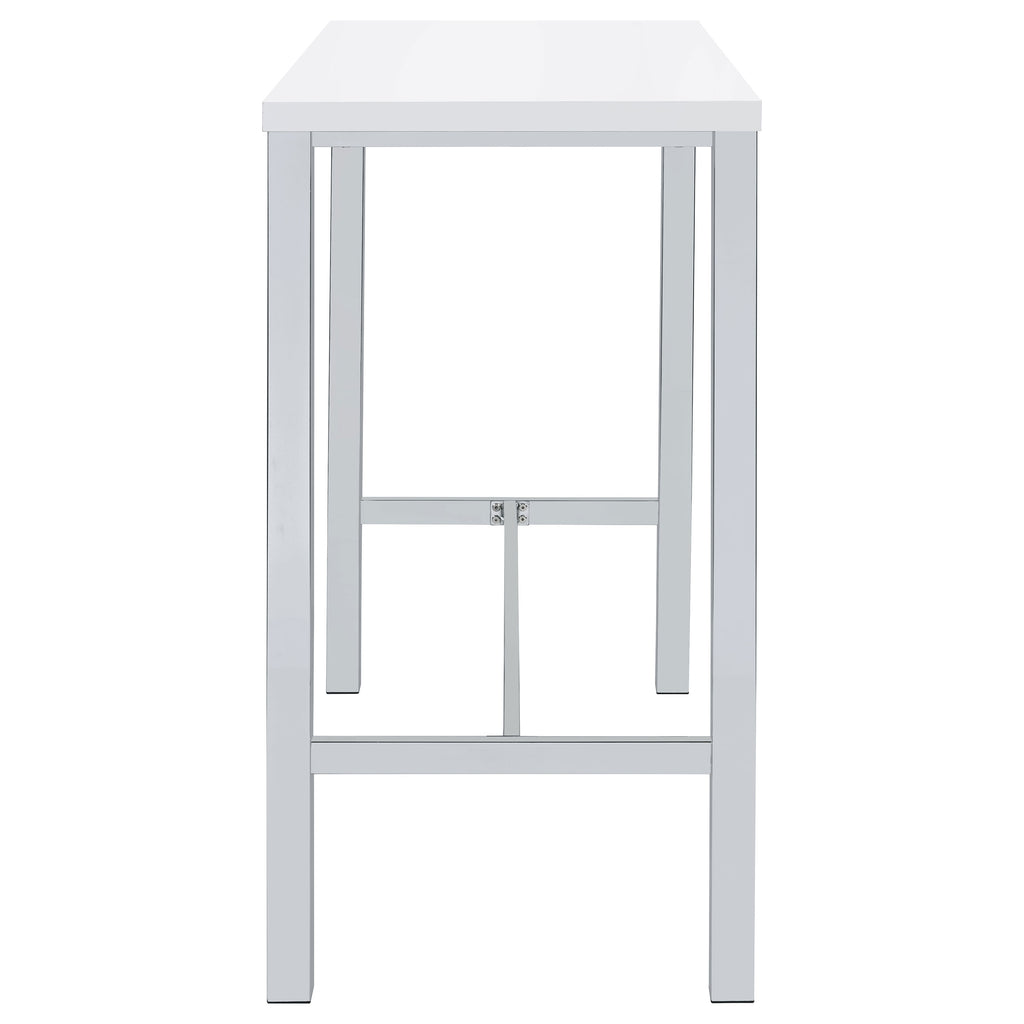 Natividad 5-piece Pub Height Bar Table Set White High Gloss