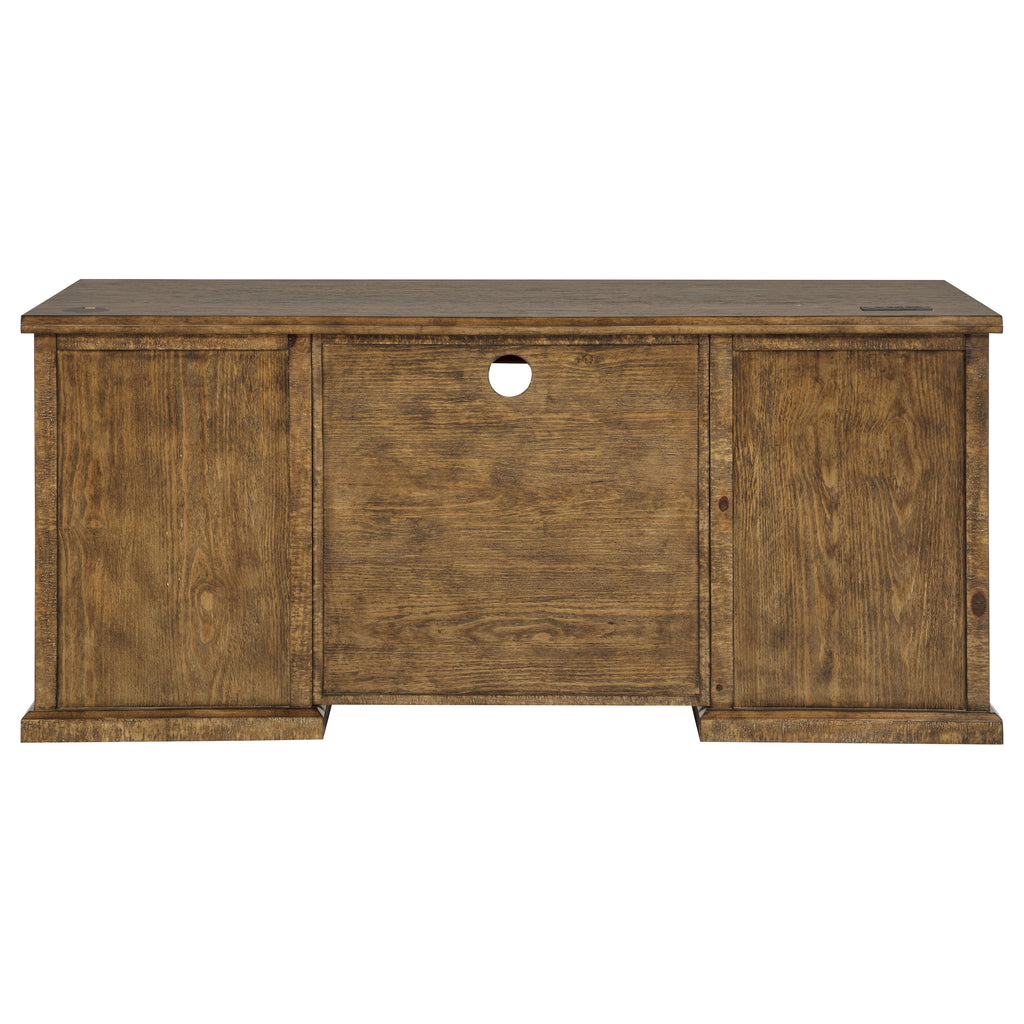 Altidore 68-inch 7-drawer Executive Home Office Desk Distressed Brown