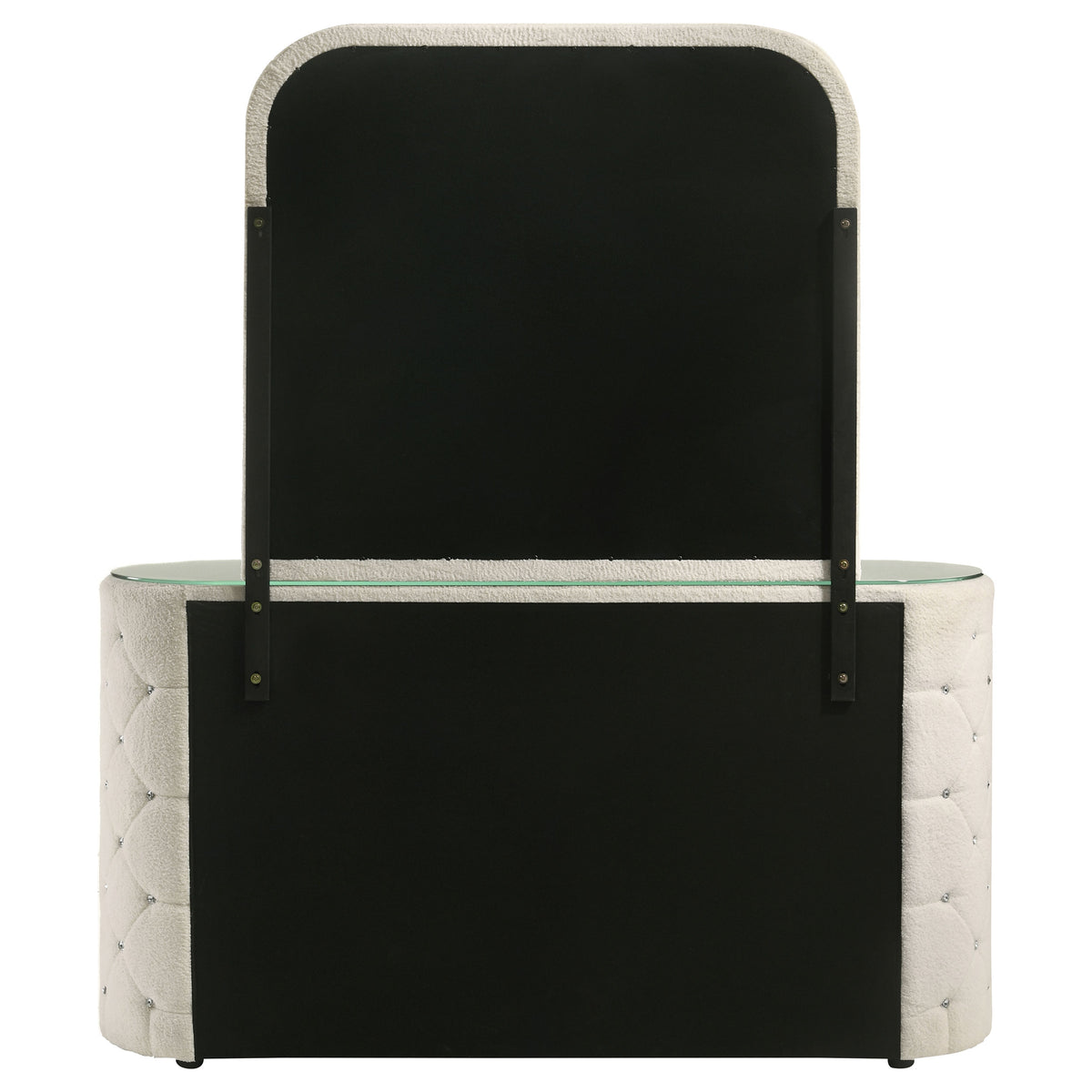 Sonya 6-drawer Upholstered Bedroom Dresser with Mirror Ivory