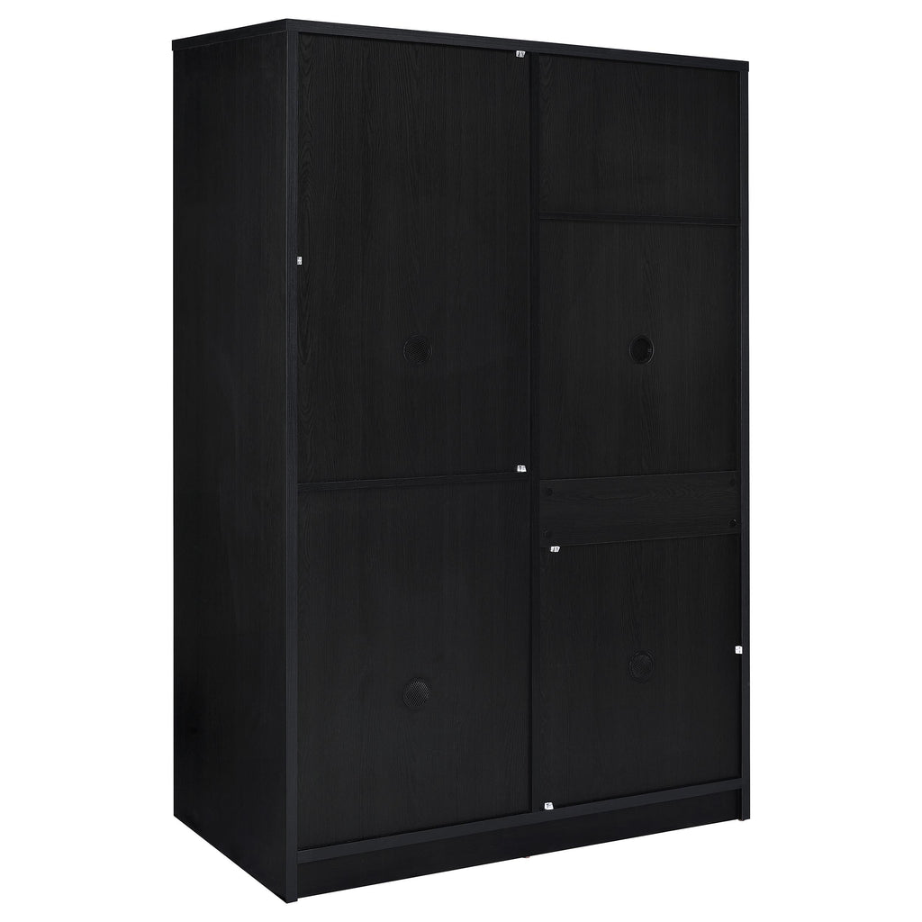 Noble 2-door Bedroom Wardrobe Storage Cabinet Armoire Black