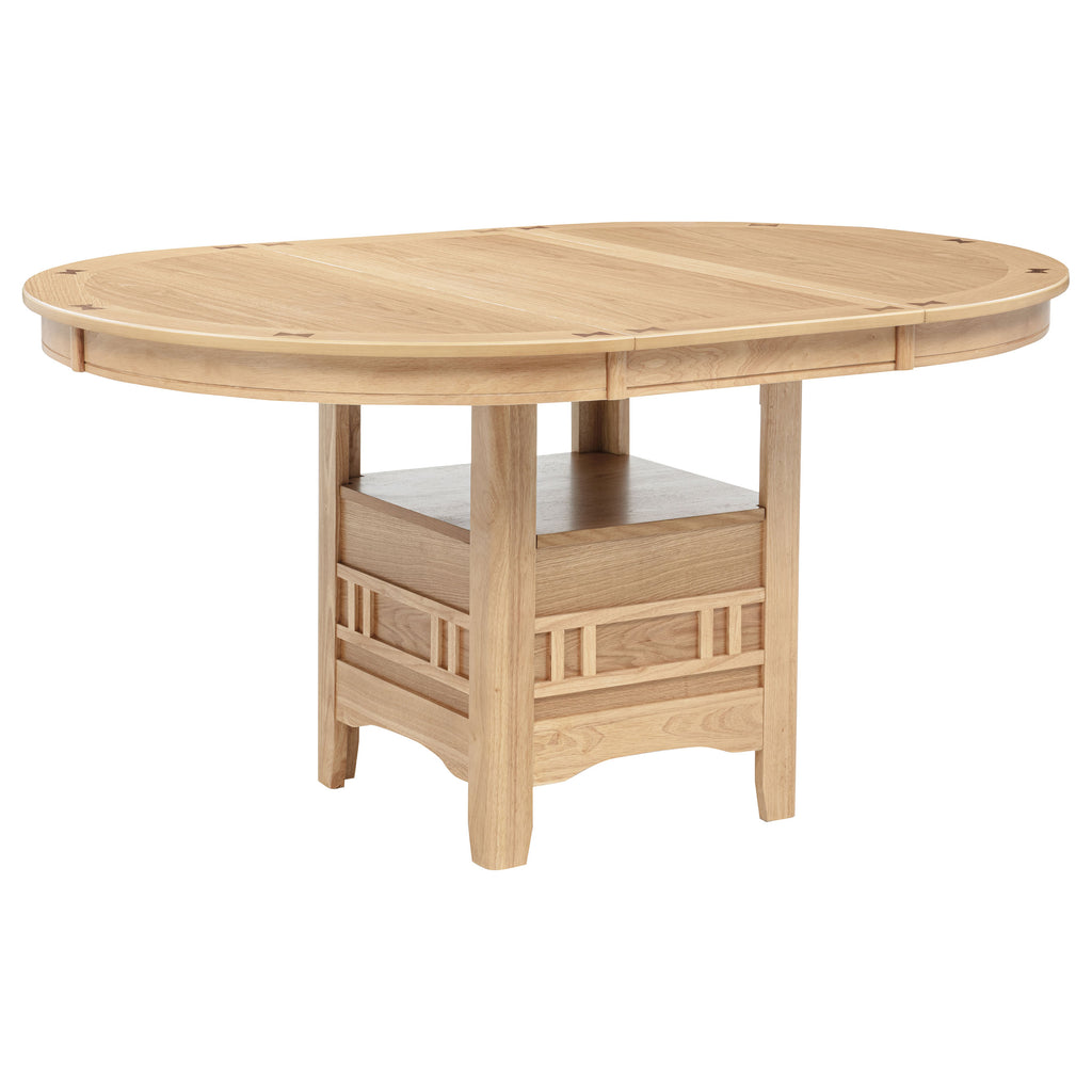 Lavon 5-piece Oval Extension Leaf Dining Set Light Oak