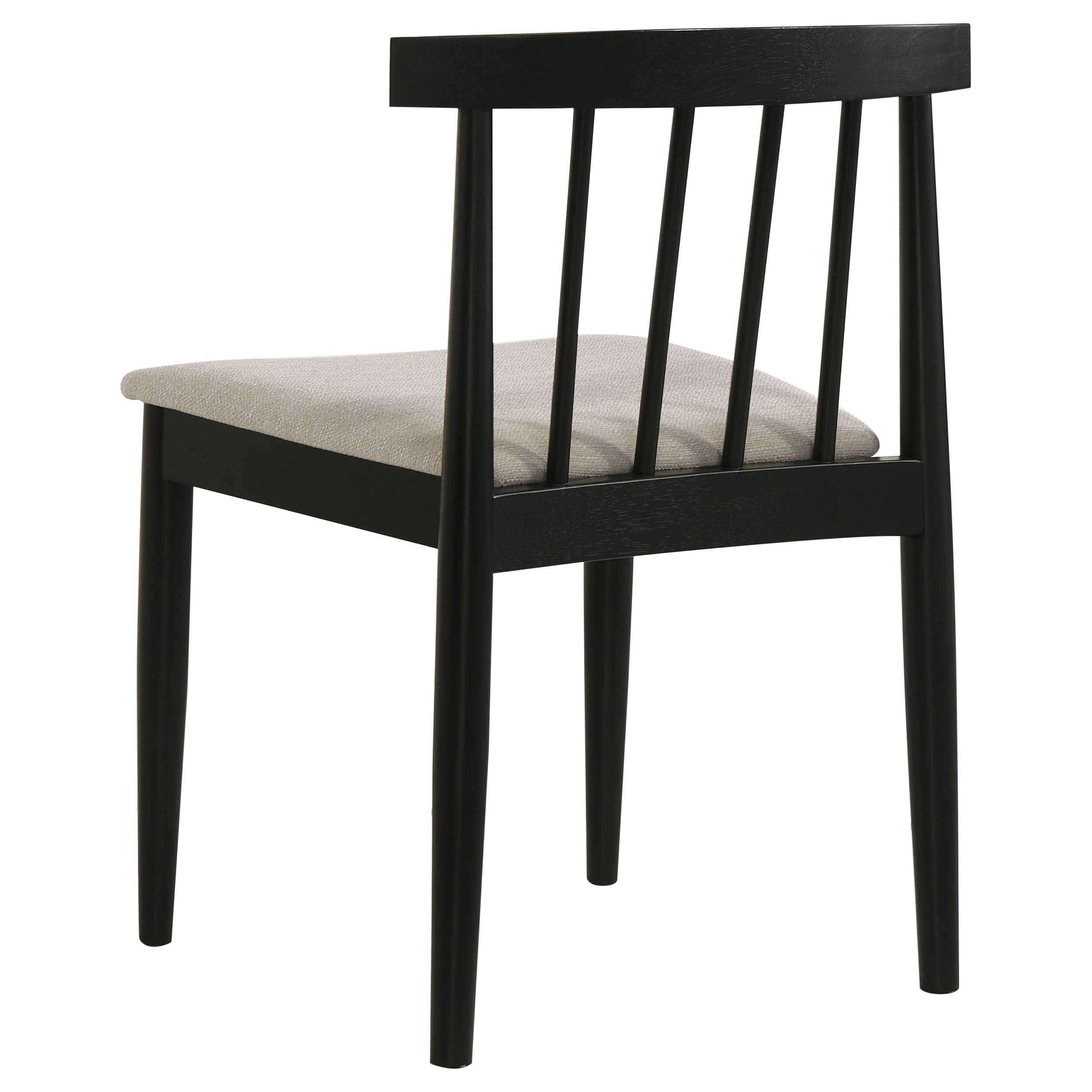 Cullen Dining Side Chair Upholstered Seat Black (Set of 2)
